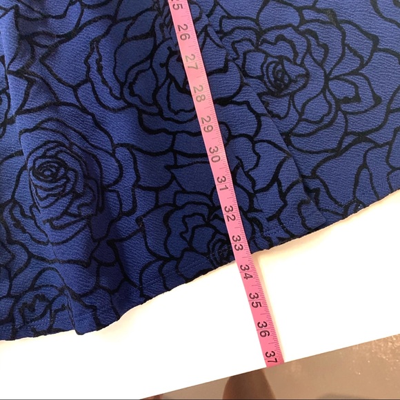 NWT TRIXXI navy dress W/rose embroidery pattern - Picture 8 of 8